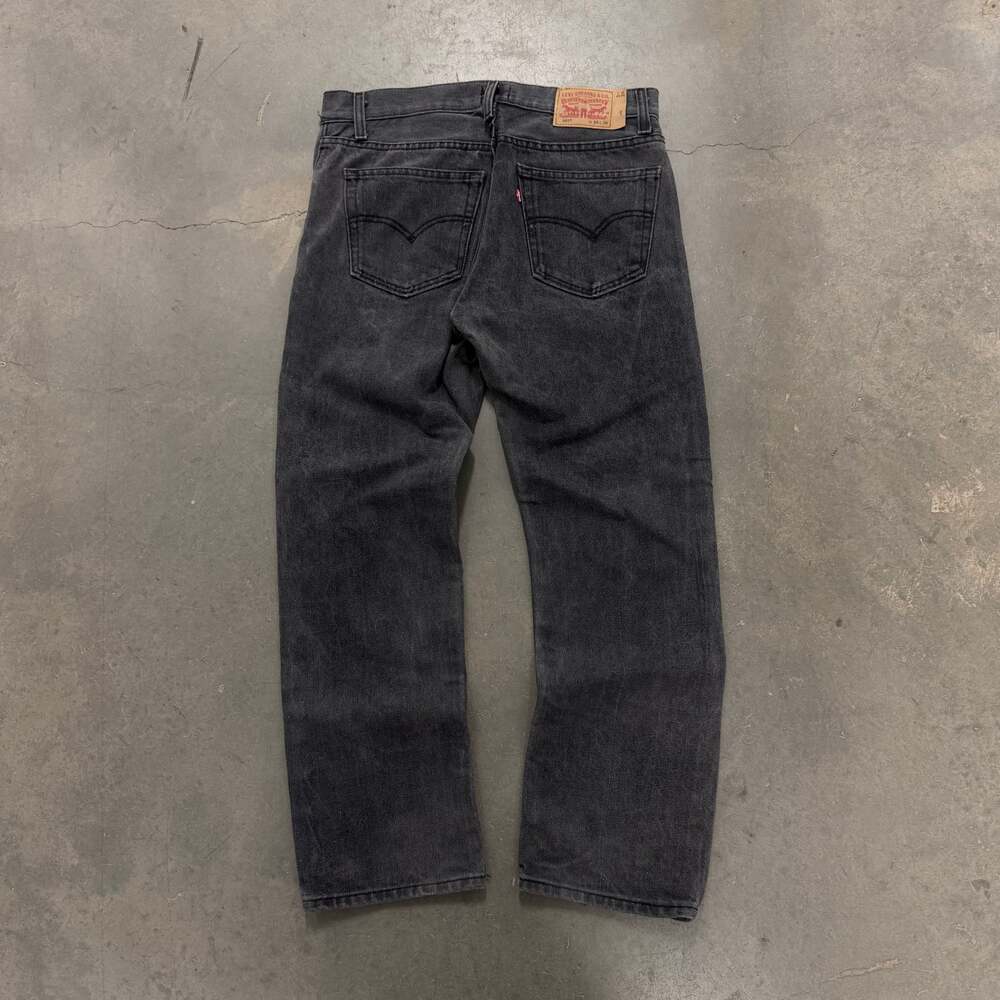 Levi’s 501 Black Washed Straight Leg Jeans W34 L30 Classic Button Fly